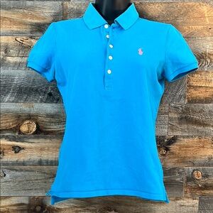 Vibrant Turquoise Polo Ralph Lauren Shirt in Very Good Condition